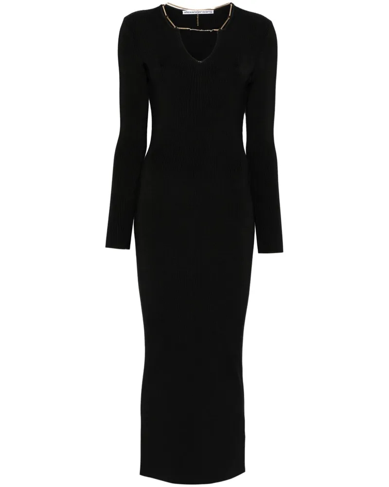 Alexander Wang Plate Maxikleid mit Kettendetail - Schwarz Schwarz