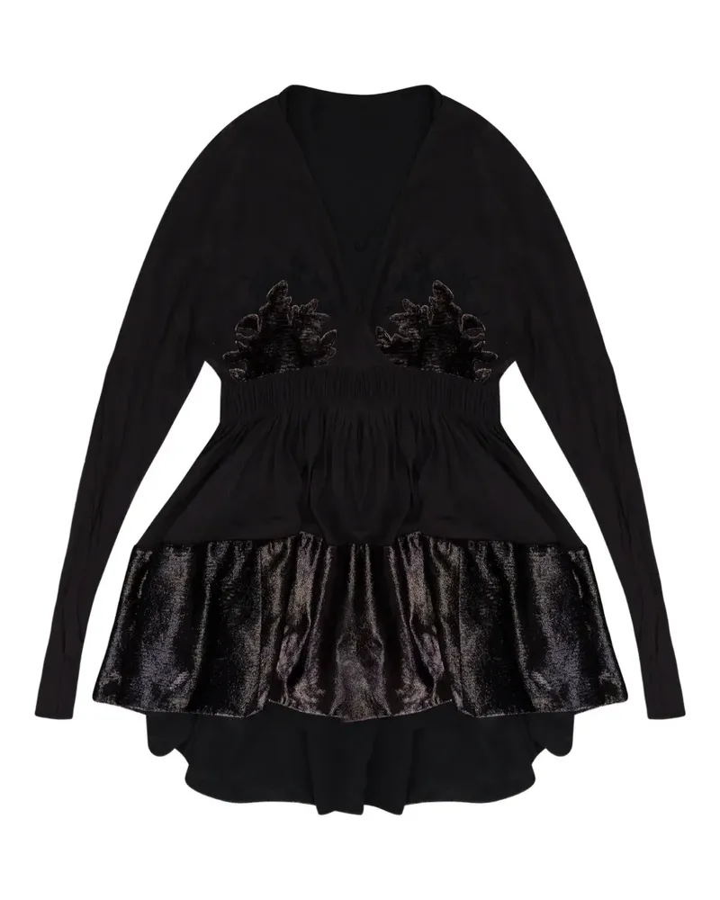 Lanvin Ausgestelltes Spitzentop mit V-Ausschnitt - Braun Braun