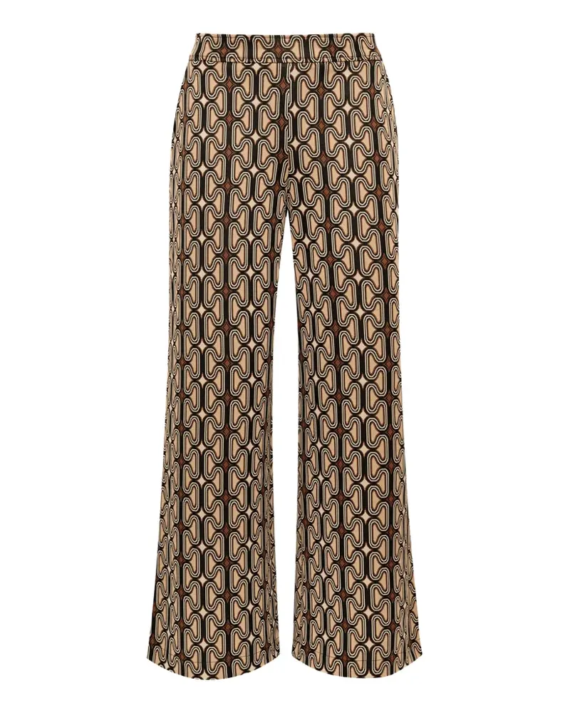Maliparmi chain-motif flared trousers - Nude Nude