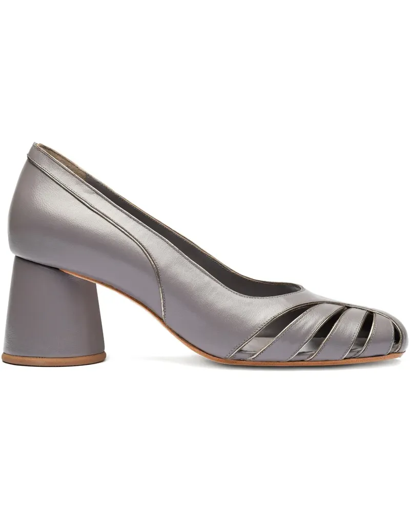 Sarah Chofakian Cut-Out-Pumps mit Trichterabsatz 50mm - Violett Violett