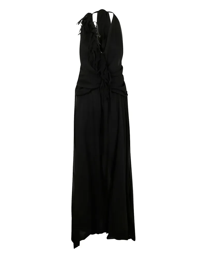 Blumarine Maxikleid mit Neckholder - Schwarz Schwarz
