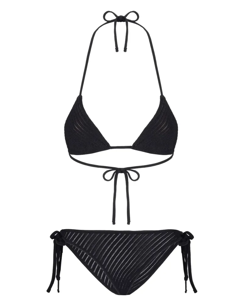 Laneus Gestrickter Bikini - Schwarz Schwarz