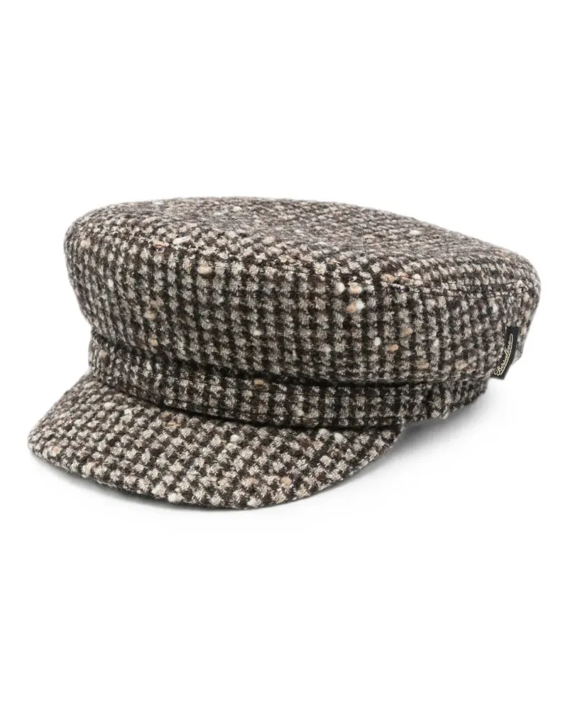 Borsalino Brest Tweed-Baseballkappe - Braun Braun