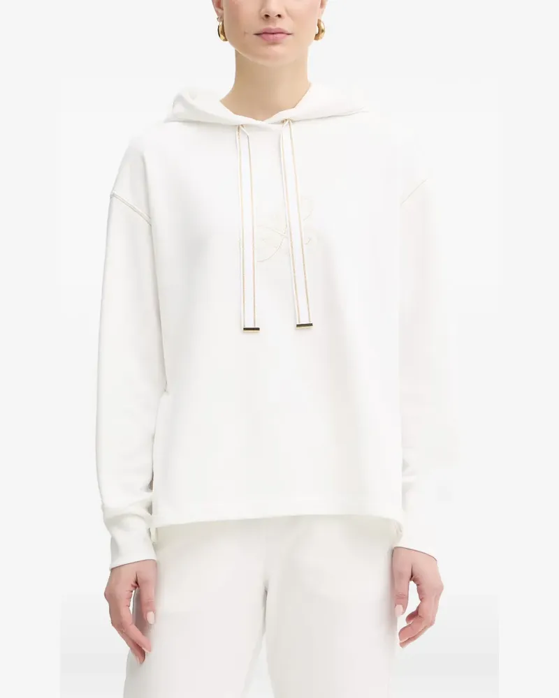 Luisa Spagnoli Bravata drawstring embroidered hoodie - Weiß Weiß