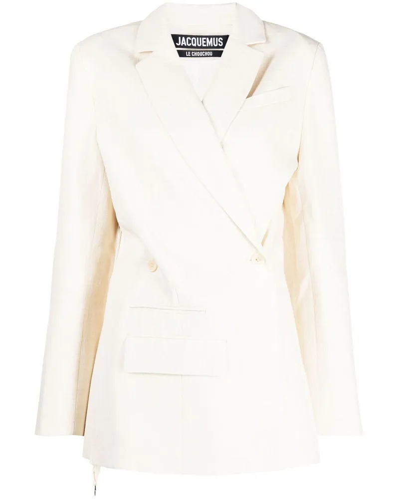 Jacquemus Asymmetrischer Blazer Nude