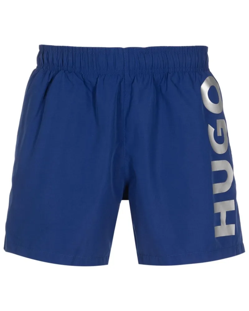 HUGO BOSS Abas Badeshorts mit Metallic-Logo Blau