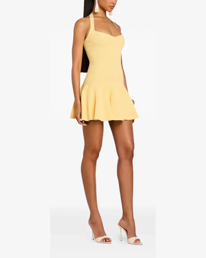 Retrofête Laurenza halterneck mini dress - Nude Nude