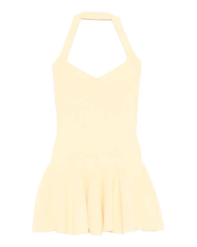 Retrofête Laurenza halterneck mini dress - Nude Nude