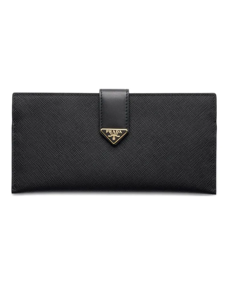 Prada Portemonnaie mit Triangel-Logo - Schwarz Schwarz