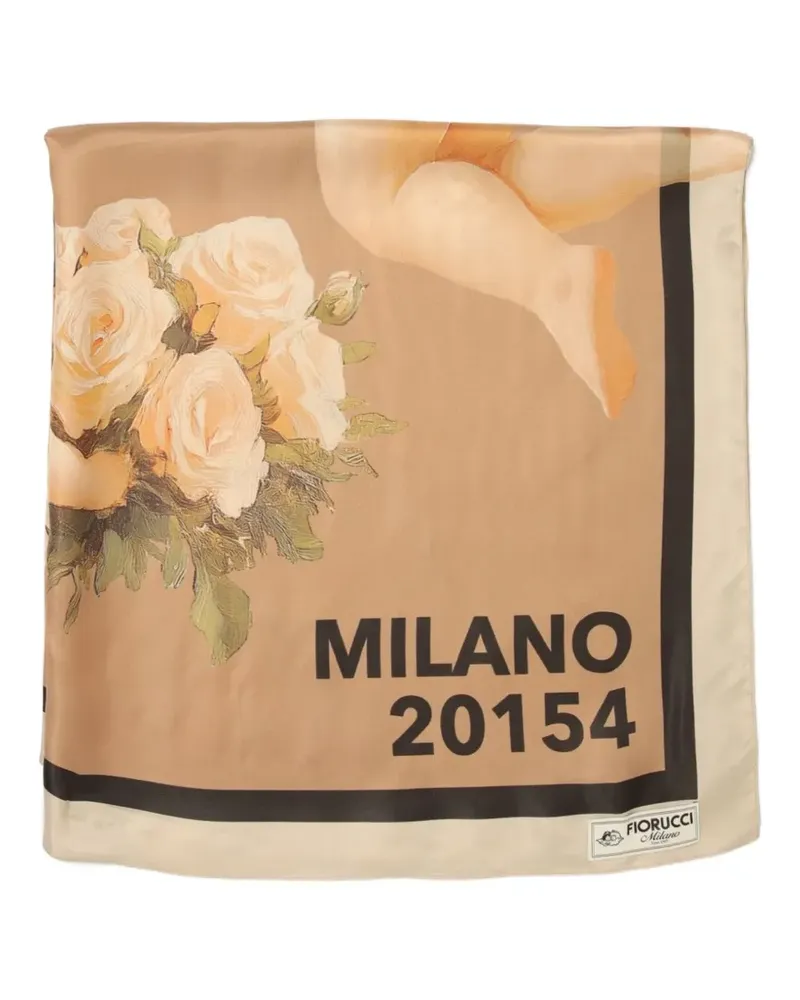 Fiorucci Bouquet Angels Schal mit Print - Braun Braun