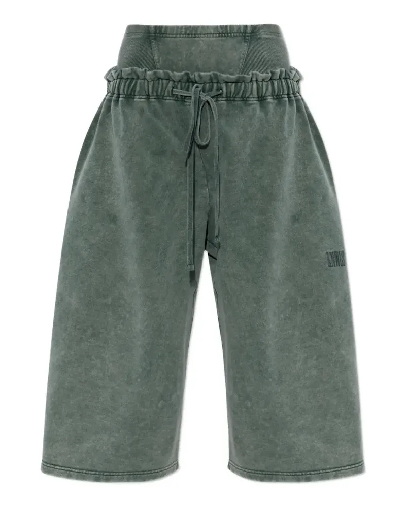 Charlotte Knowles drawstring-fastening ruffled track pants - Grün Grün