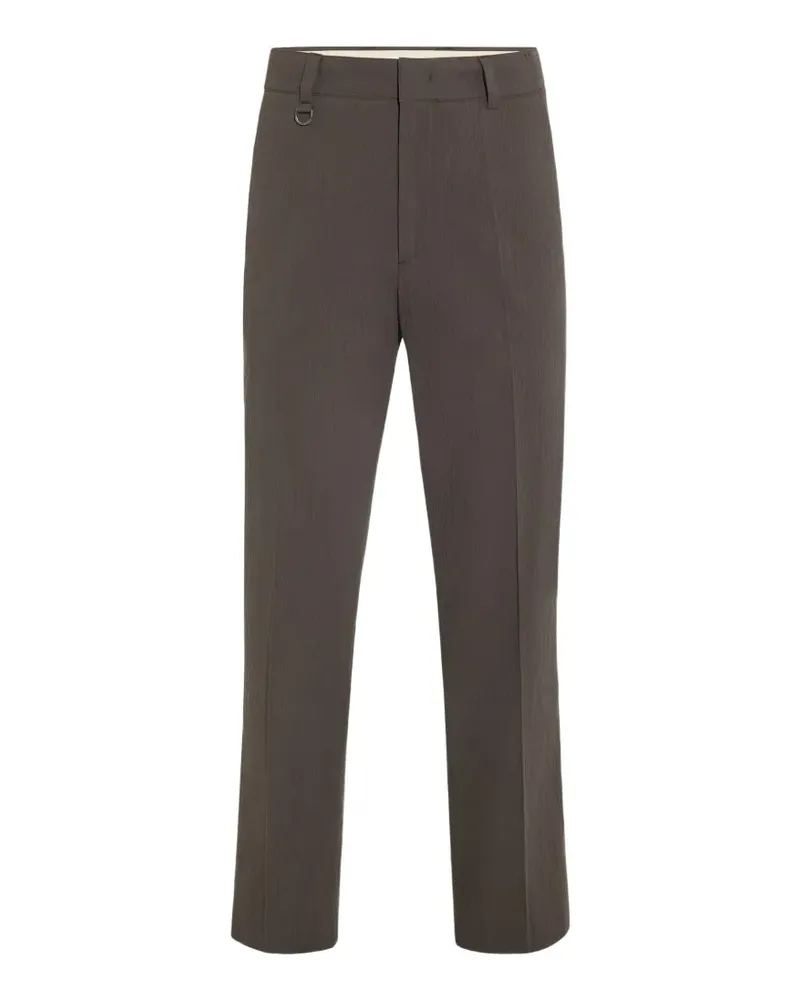 Paolo Pecora Milano pleated loose-fit chino trousers - Braun Braun