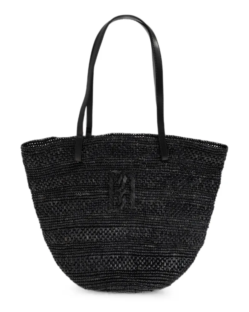 By Malene Birger Mirabell woven shoulder bag - Schwarz Schwarz