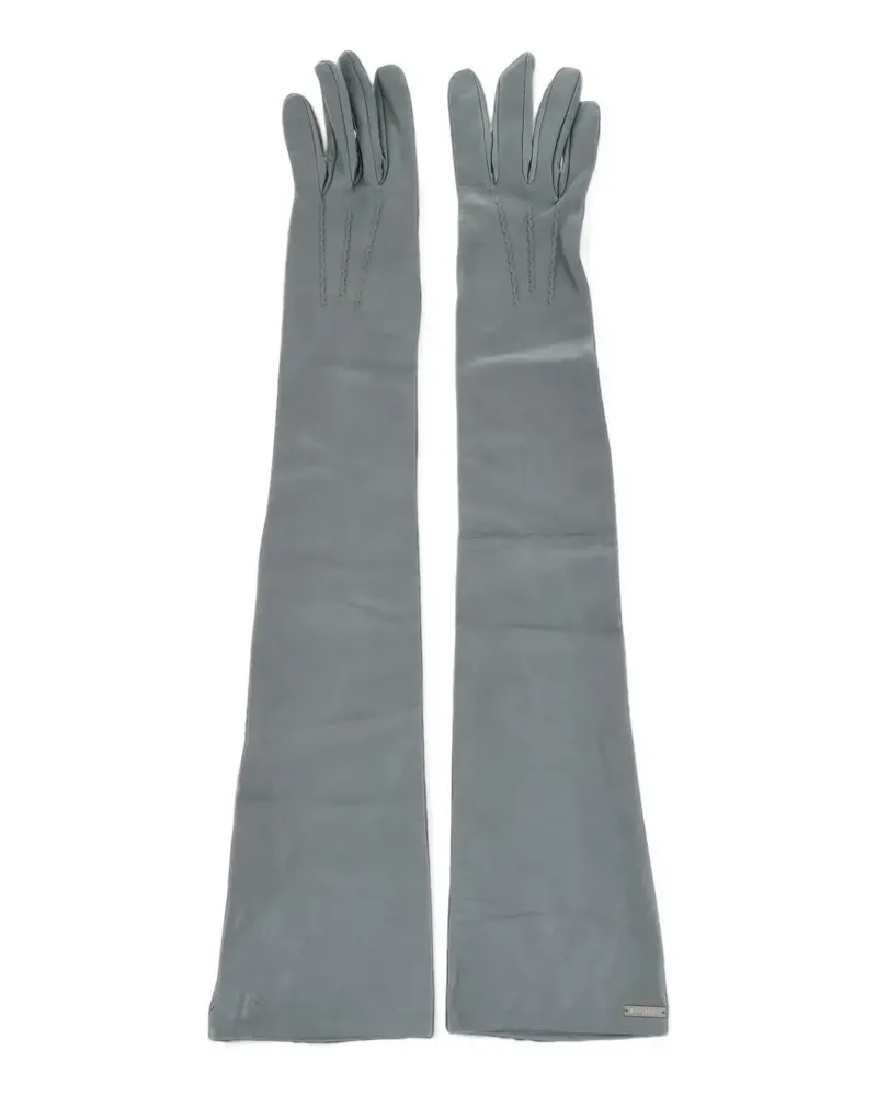 Dsquared2 Handschuhe mit Logo-Schild - Grau Grau