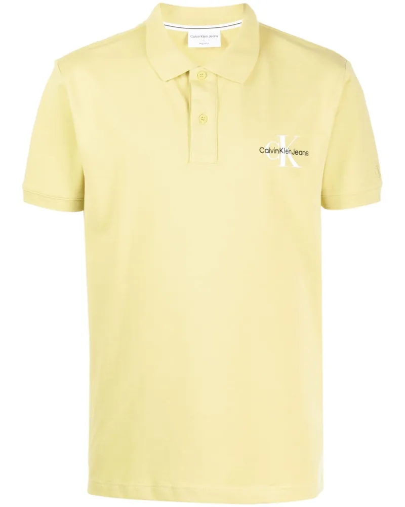 Calvin Klein Poloshirt mit Logo-Stickerei - Gelb Gelb
