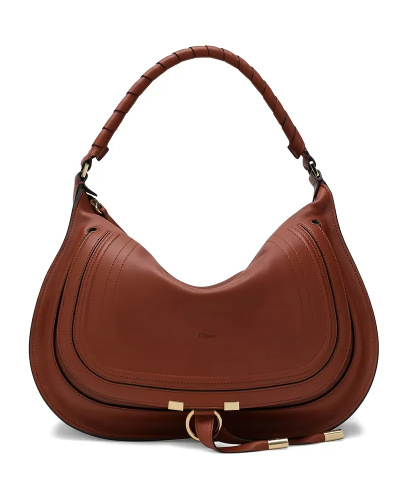 Chloé Marcie braided-handle shoulder bag - Braun Braun