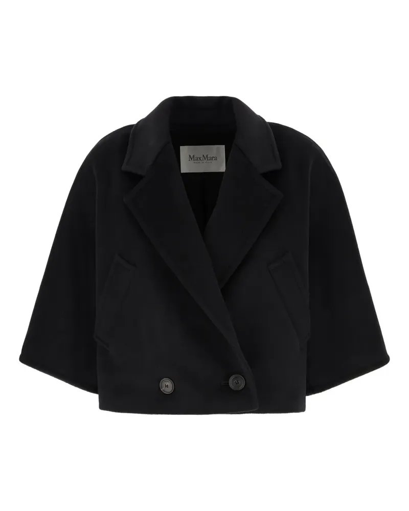 Max Mara Doppelreihiger Cropped-Blazer - Schwarz Schwarz