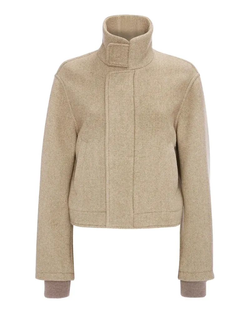 Victoria Beckham high-neck bomber jacket - Nude Nude