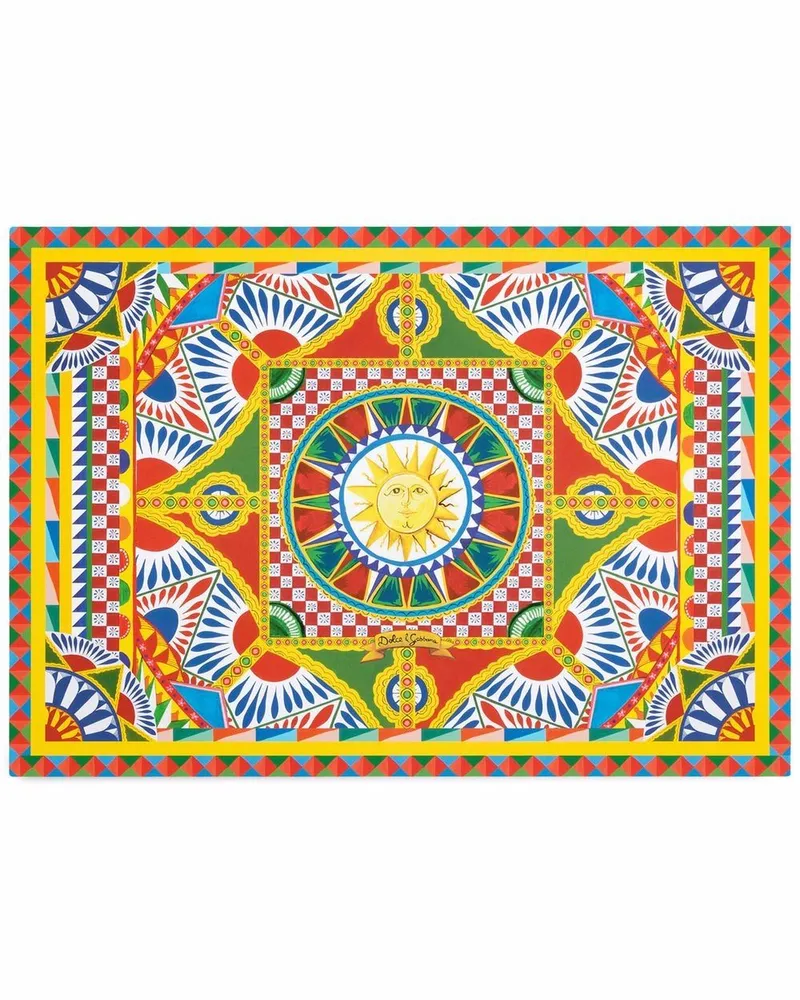 Dolce & Gabbana Tischset mit Carretto-Print - Gelb Gelb