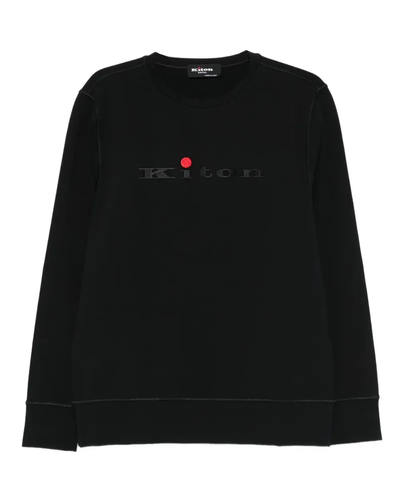 Kiton Sweatshirt mit Logo - Schwarz Schwarz