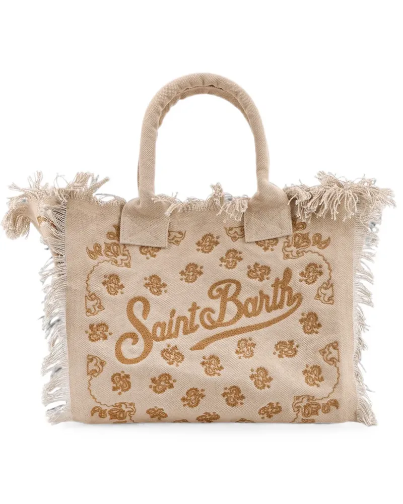 MC2 Saint Barth Vanity fringed tote bag - Nude Nude