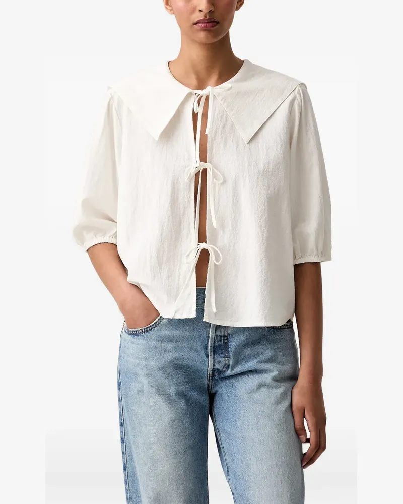Marc O'Polo sailor-collar tie-fastening blouse - Weiß Weiß