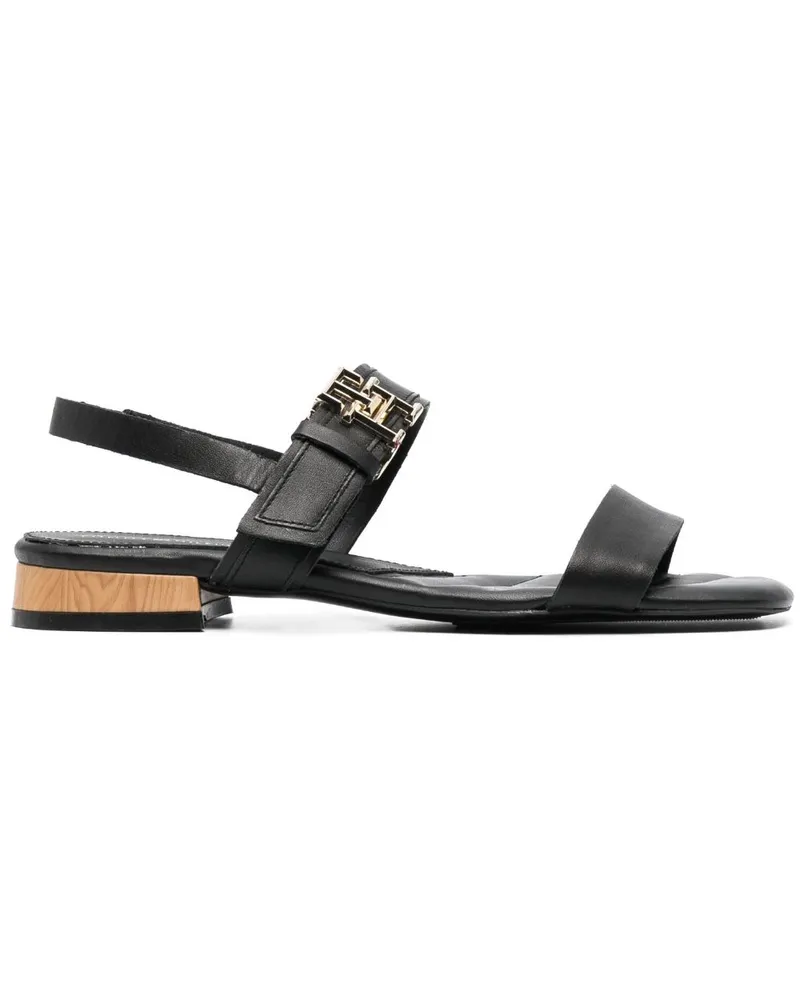 Tommy Hilfiger Sandalen mit Logo-Schnalle - Schwarz Schwarz