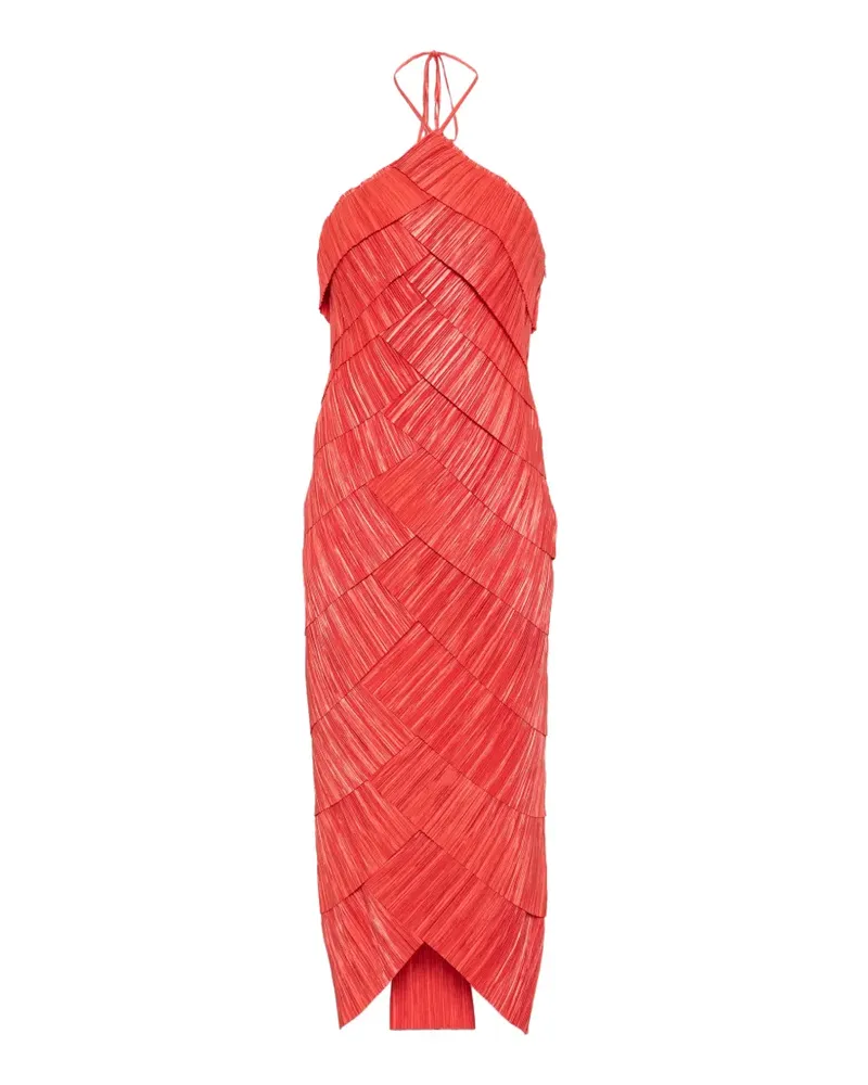 Cult Gaia Patrizia pleated halterneck dress - Rot Rot