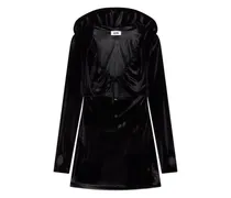 Kapuzenkleid mit Rüschen - Schwarz