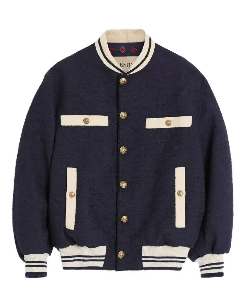 Valentino Garavani Collegejacke mit Knöpfen - Blau Blau