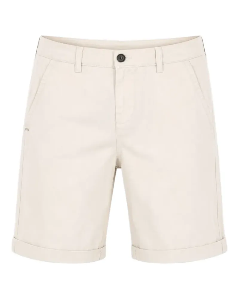 40Weft logo-patch turn-up shorts - Weiß Weiß