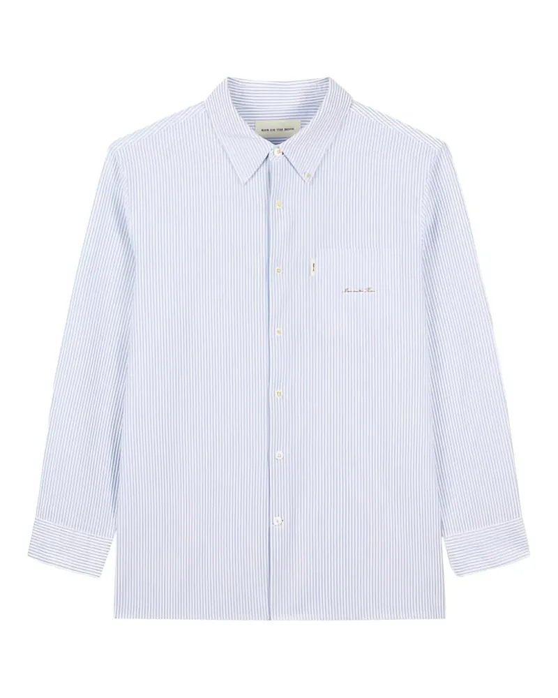 ManOnTheBoon Gestreiftes Hemd - Blau Blau