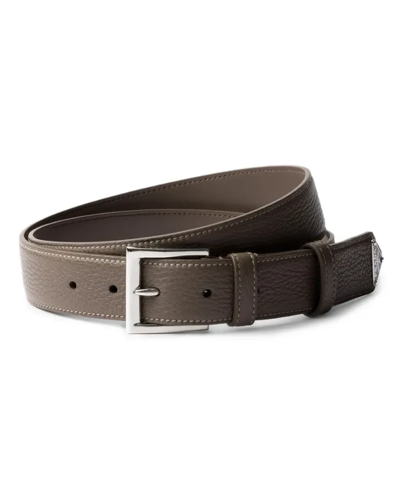 Prada Gürtel aus strukturiertem Leder - Braun Braun