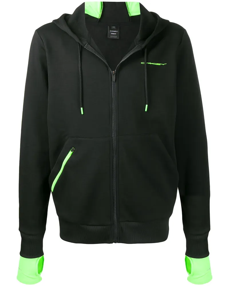 Oakley Kapuzenjacke mit Logo-Print - Schwarz Schwarz