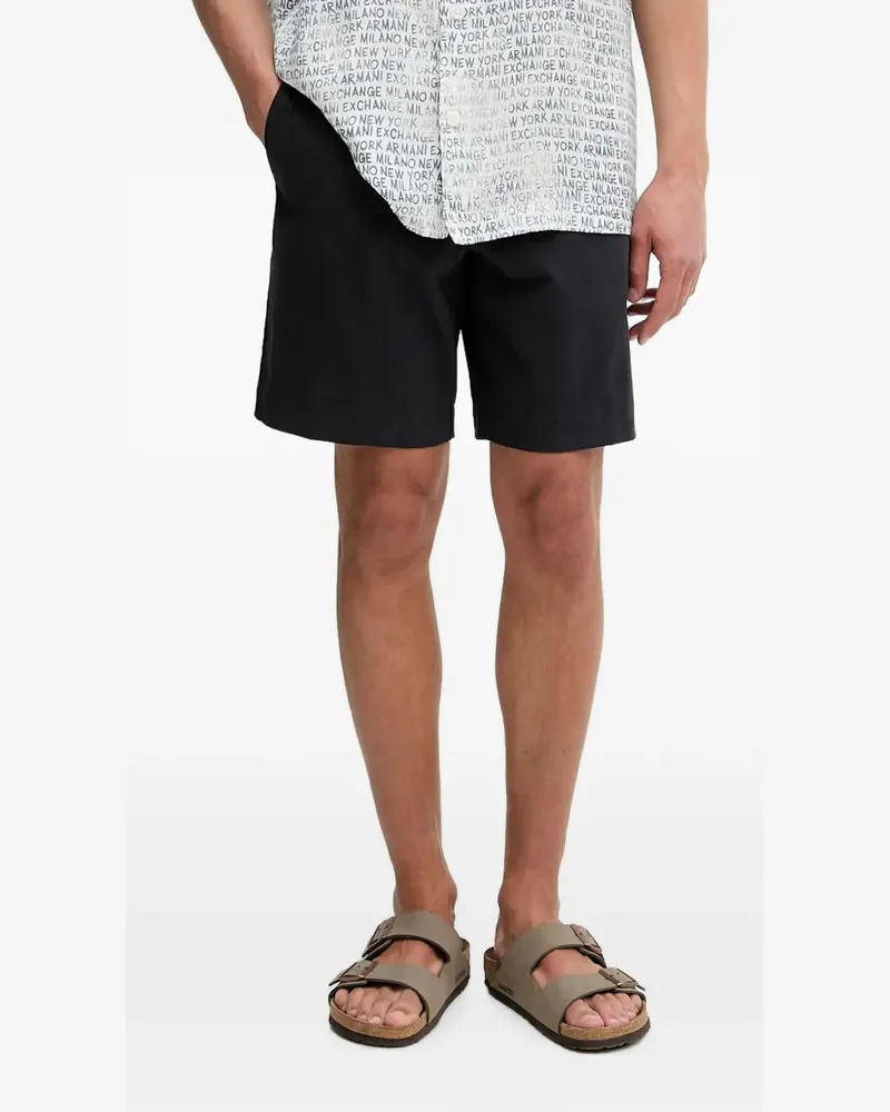 Armani Exchange logo-plaque shorts - Blau Blau