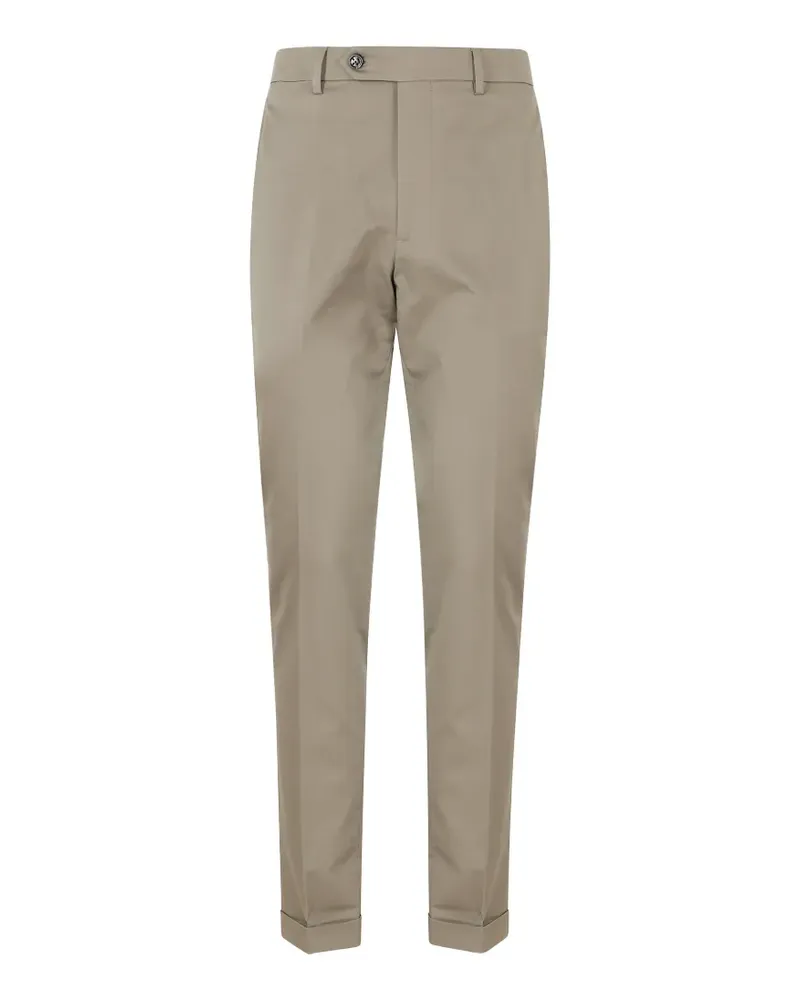 Berwich pressed-crease turn-up trousers - Nude Nude