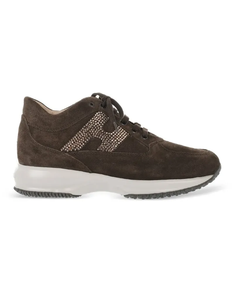 Hogan Interactive Sneakers mit Strass - Braun Braun