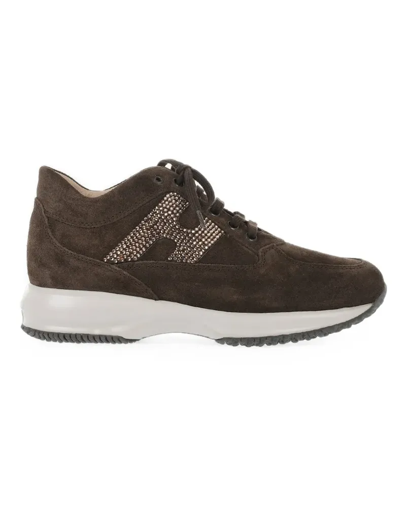 Hogan Interactive Sneakers mit Strass - Braun Braun