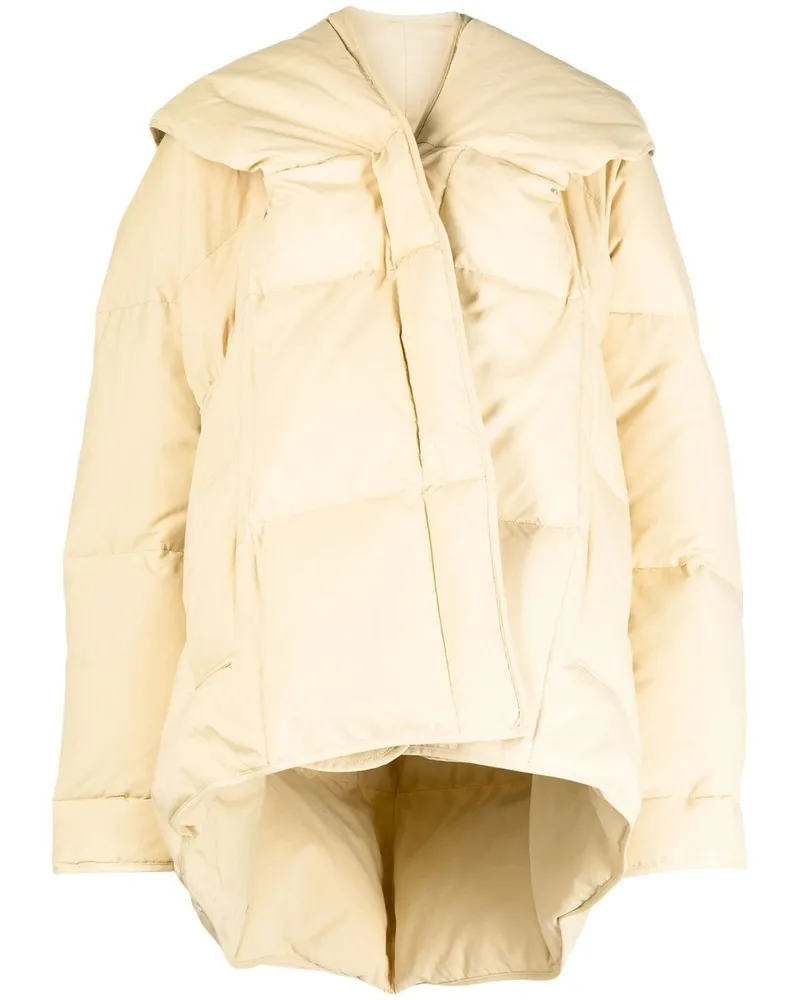 GOEN.J Gefütterte Oversized-Jacke Nude