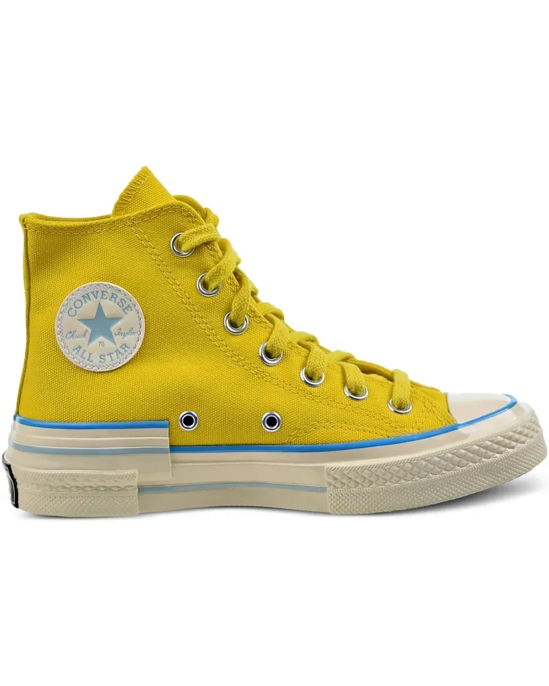 Converse Chuck 70 Hi "Popped Color - Speed Yellow/Sail Blue/Egret" Sneakers - Gelb Gelb