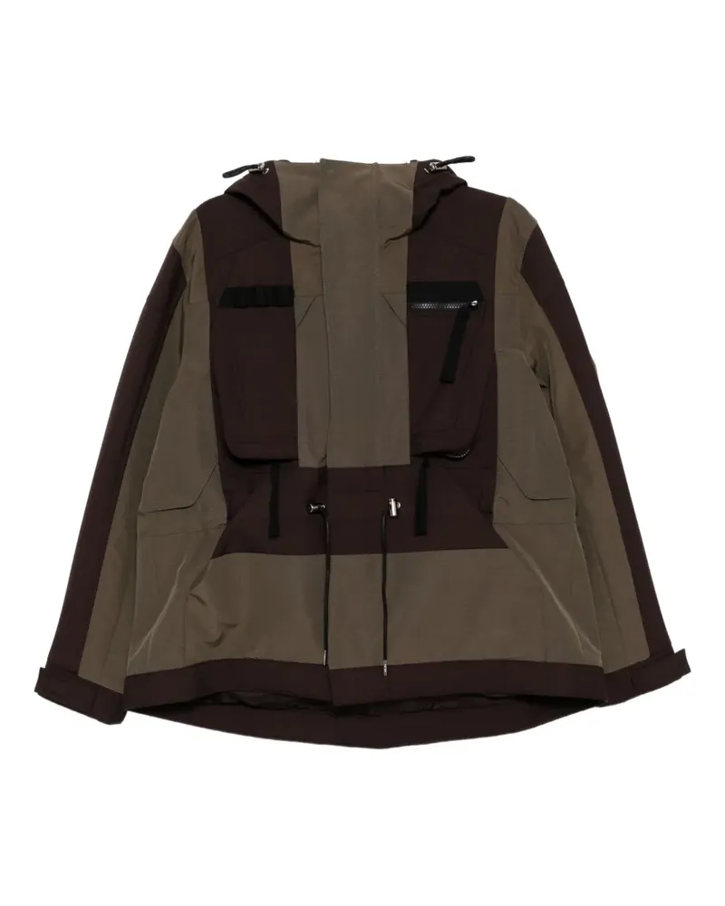 Sacai Jacke mit Kontrasteinsätzen - Braun Braun