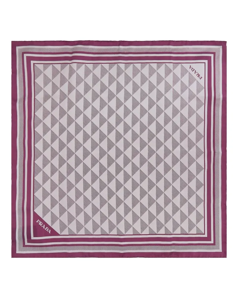 Prada triangle-geometric scarf - Rosa Rosa