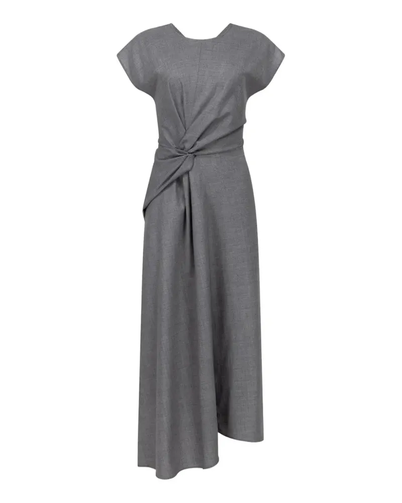 Victoria Beckham Aria twisted midi dress - Grau Grau