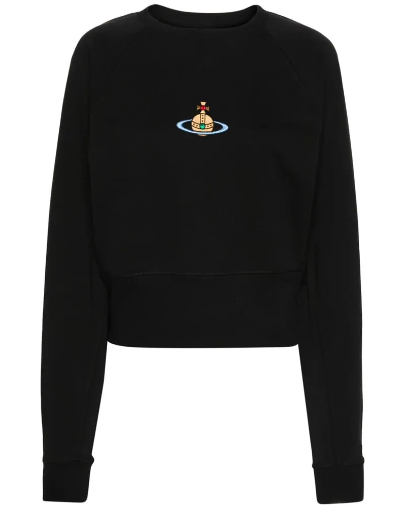 Vivienne Westwood Sweatshirt mit Orb-Logostickerei Schwarz