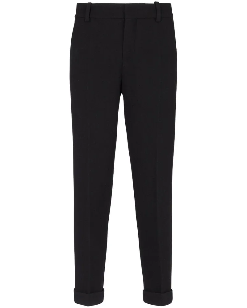 Balmain Cropped-Hose mit Tapered-Bein - Schwarz Schwarz