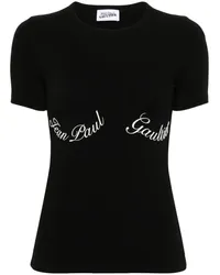 Jean Paul Gaultier T-Shirt mit Logo Schwarz