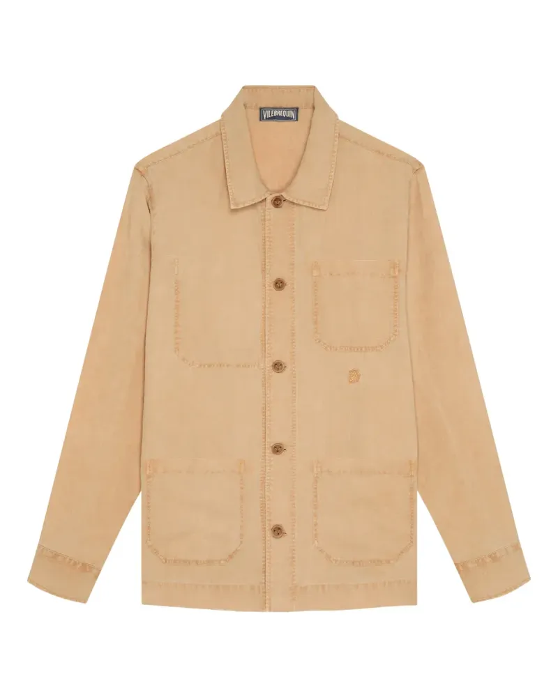Vilebrequin Hemdjacke mit aufgesetzter Tasche - Nude Nude