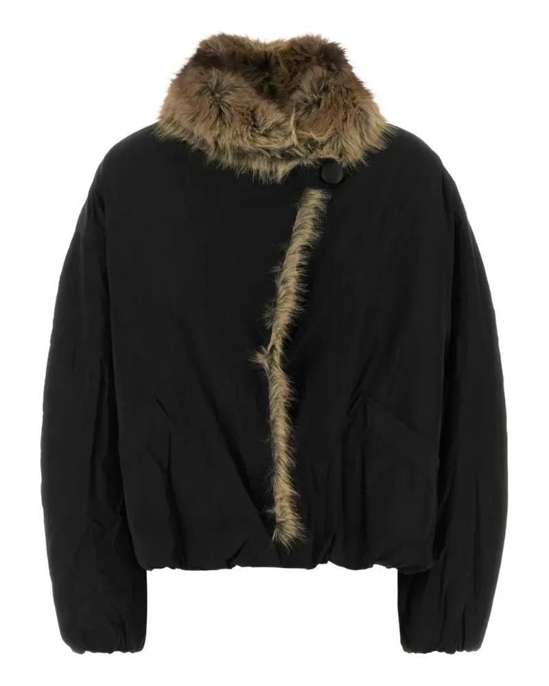 Isabel Marant Charone jacket short faux fur-lined parka - Schwarz Schwarz