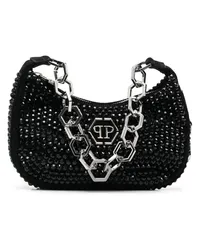 Philipp Plein Handtasche mit Kristallen Schwarz