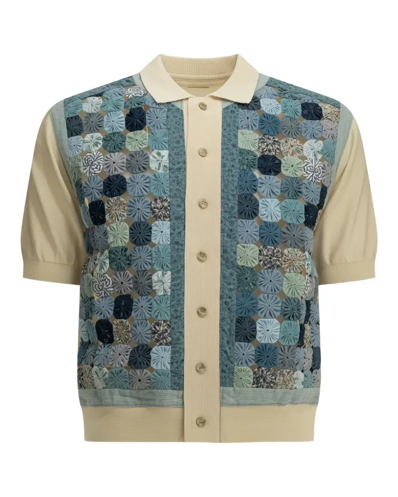 KAPITAL x Yo-Yo patchwork shirt - Blau Blau